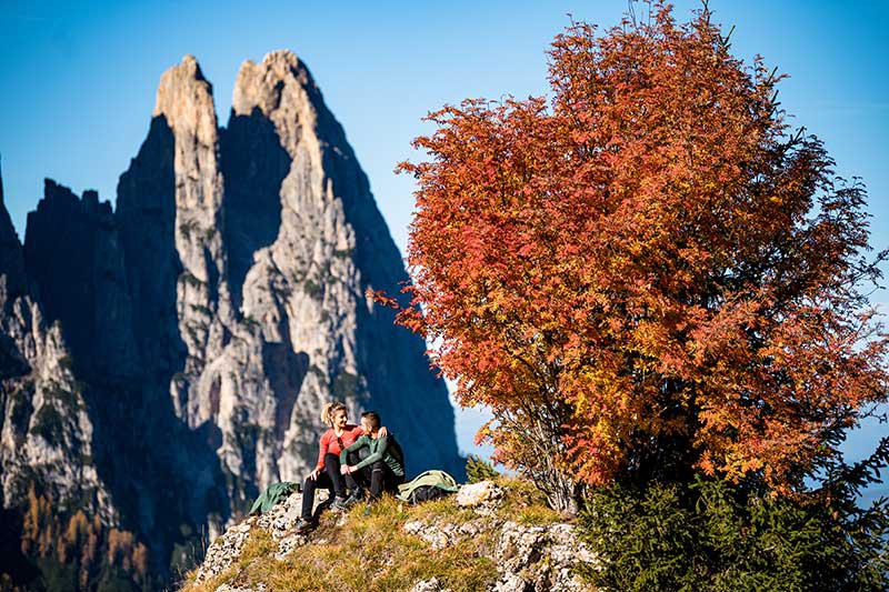 Herbstwanderung in den Dolomiten