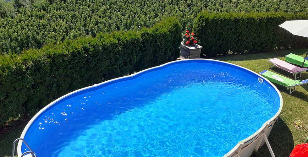 The swimming pool invites you to unwind and cool down
