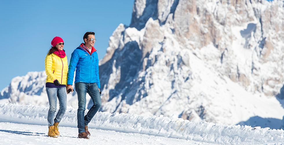 Winterwanderung in den Dolomiten