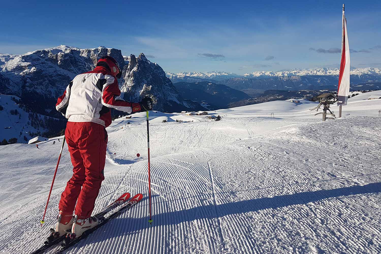 Skifahren auf der Seiser Alm